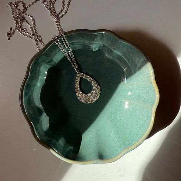 Verdelia Lange Silber Kette Tropfen – Fairmined Schmuck