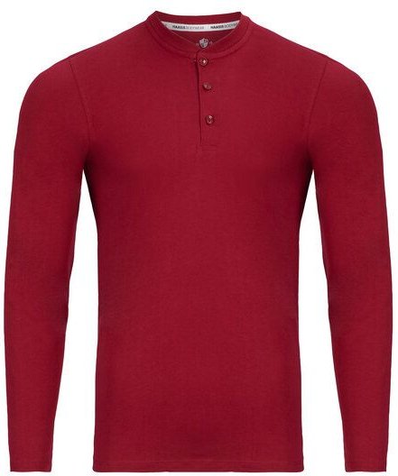 HAASIS BODYWEAR Herren Shirt mit Knopfleiste; Langarm, Single Jersey