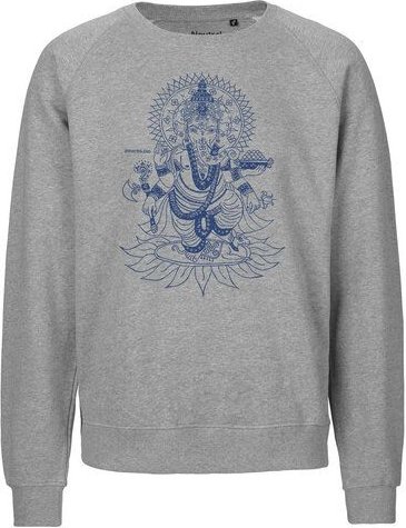 Peaces.bio - handbedruckte Biomode Bio Herren-Sweatshirt Ganesha