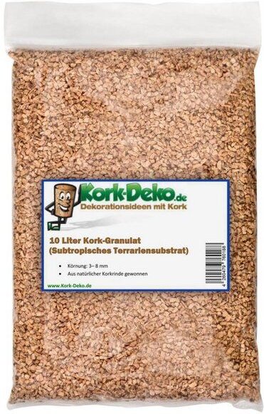 Kork-Deko 10 Liter Korkgranulat, subtropisch, mittlere Körnung (3-8 mm) (Korkschrot)