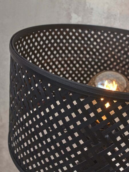 GOOD&MOJO Tischlampe Java 5-pt Natur/3218. Schwarz/Natur.