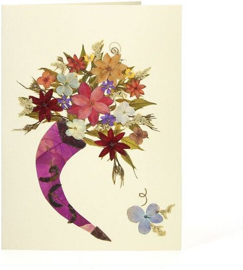 GLOBO Fair Trade Grußkarte Wildblumen FÜLLHORN