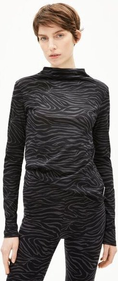 ARMEDANGELS CALUNAA ZEBRARAA - Damen Longsleeve aus Bio-Baumwolle
