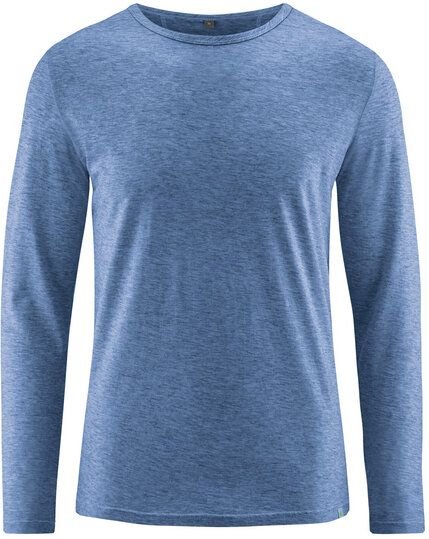 Hempage Herren Langarmshirt mit Yakwolle/Hanf/Bio-Baumwolle