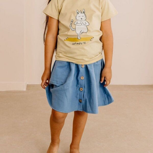 Kinder Rock GOTS-zertifiziert aus Bio-Baumwolle blau „English Manor“ – Walkiddy