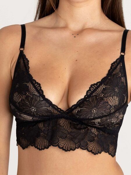 erlich textil Classy Lace bügelloser Triangel-BH mit Spitze aus weichem recyceltem Polyamid, made in Europe