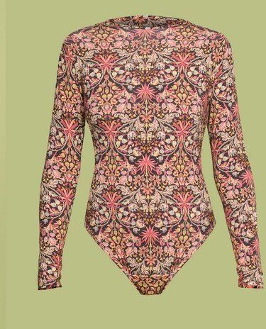 Atelier SNOW Langärmliger Body aus Bio-Baumwolle mit Muster