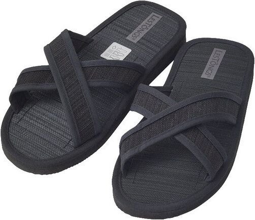 Les Tôngs Juncus-X Dark Offene Zimtlatschen vegane &Gesunde Zimtsohle Flip Flops