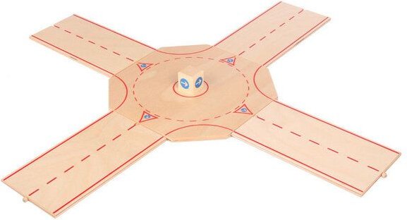 Beck Holzspielzeug Straßenelemente Kreisverkehr