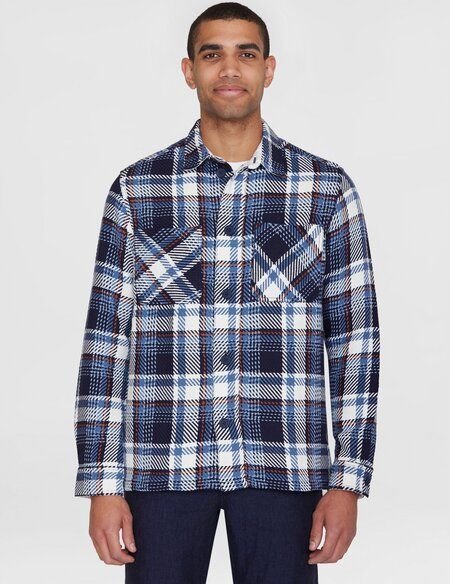KnowledgeCotton Apparel Kariertes Overshirt CHECKED aus Bio-Baumwolle