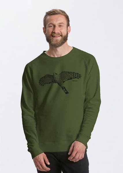 Peaces.bio - handbedruckte Biomode Bio Herren-Sweatshirt Sperber