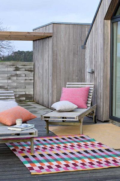 liv interior Recyceltes In-/Outdoor Kissen MELANGE