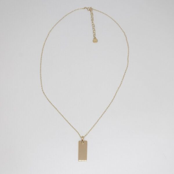 fejn jewelry Kette 'tag' mit rechteckigem Anhänger