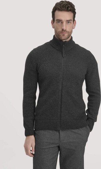 hessnatur Strick Jacke Regular aus Bio-Merinowolle mit Bio-Baumwolle