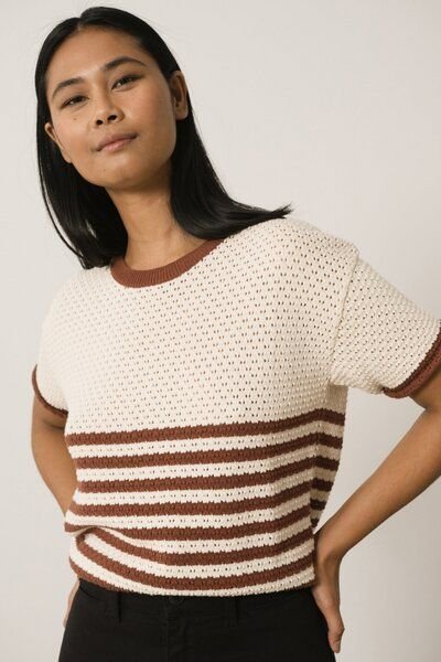TIRALAHILACHA Hadara Short Sleeve Knitted Top