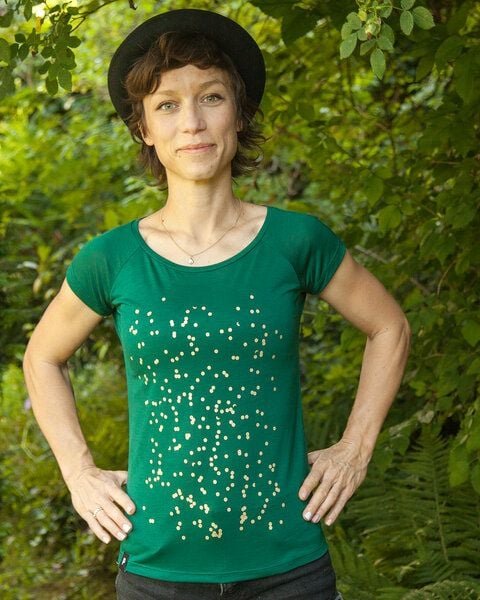 päfjes Goldenes Konfetti - Fair gehandeltes Frauen T-Shirt mit TENCEL Lyocell