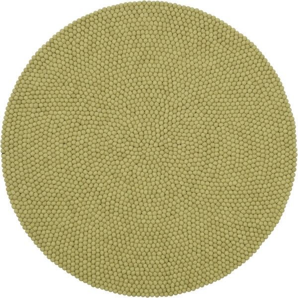 myfelt Filzkugelteppich rund, 100% Schurwolle