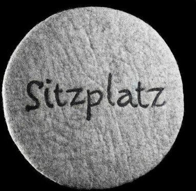 Frida Feeling Filzkissen rund Ø 35 cm "Sitzplatz"