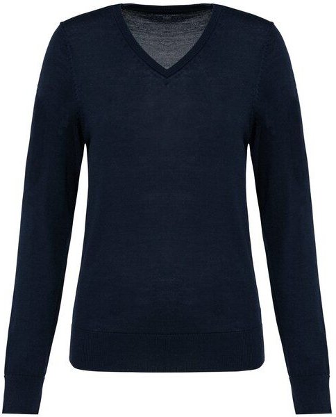 Greenspired Merino-Damenpullover mit V-Ausschnitt 220g/m²