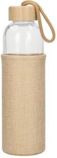 elasto Glasflasche mit Hülle "Natural" - Trinkflasche & Hülle für jeden Tag