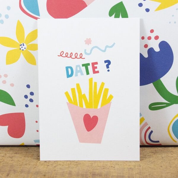 Bow & Hummingbird Postkarte Date?