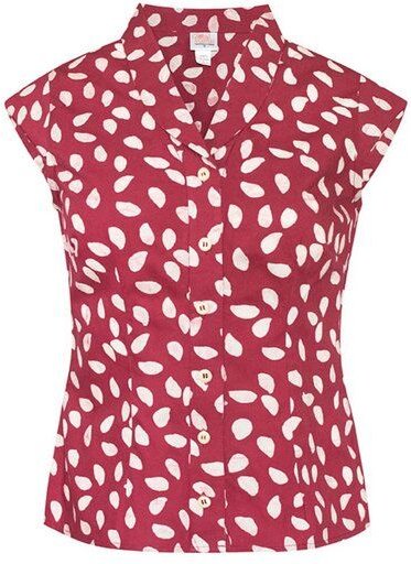 Global Mamas Bio Bluse - RETRO - Forage