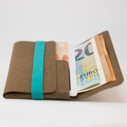 ANDERS & KOMISCH Veganes Kreditkartenetui - Cardholder mit Münzfach - A&K TINY Braun