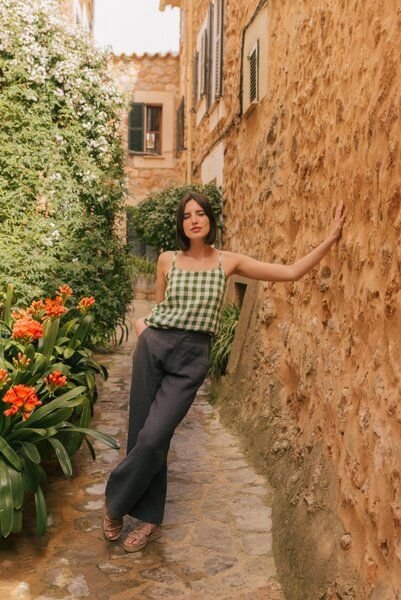 Thumbnail - AmourLinen Barbora gerade Leinenhose