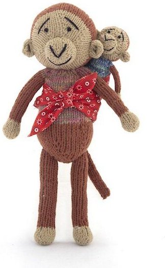 Affe Kuscheltier - Shamwari Mama & Baby - Handgestrickte Stofftiere by Gogo Olive