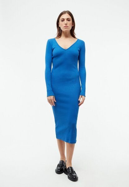 Thumbnail - Givn Berlin Geripptes Kleid GBCORINNA slim Fit aus Bio-Baumwolle