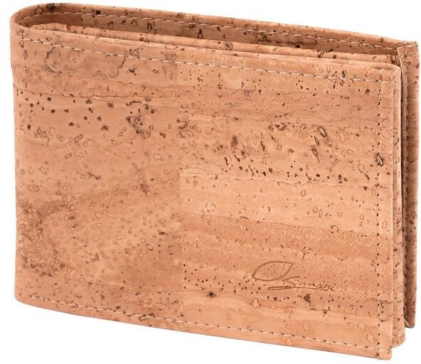 Simaru - Geldbörse Kork, 11+ Karten & Sichtfenster, Querformat