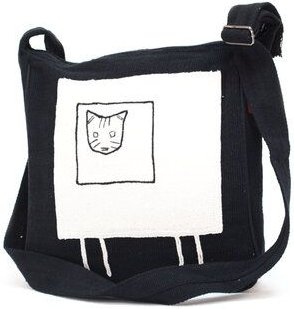 Frida Feeling Umhängetasche "Katze" Schwarz