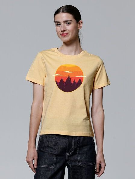 watapparel T-Shirt Frauen Sunset forest