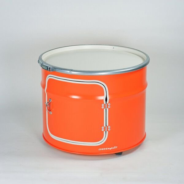 Lockengelöt Bob mit Tür - Couchtisch aus einem Hamburger Ölfass - verschiedene Farben