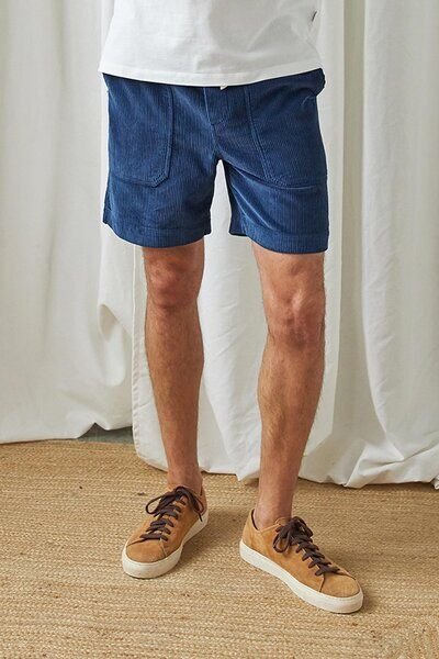 TWOTHIRDS Tilgo Shorts Navy Blue und Sand