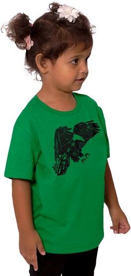 Thumbnail - HANDGEDRUCKT "Weißkopfseeadler" Unisex Kinder-T-Shirt