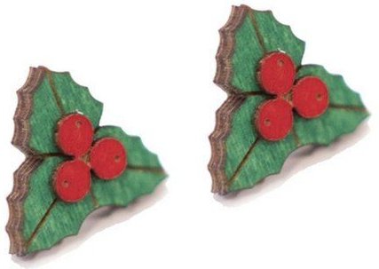 BeWooden Ohrstecker mit Holzdetails | Motiv Weihnachten | Verschiedene Varianten