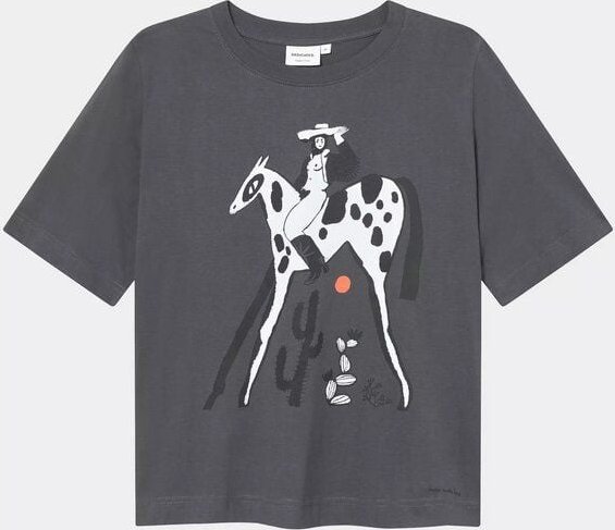 DEDICATED T-Shirt Vadstena Cowgirl - Charcoal