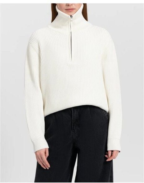 Kuyichi Kayla Knit Half Zip Strickpullover aus Bio-Baumwolle