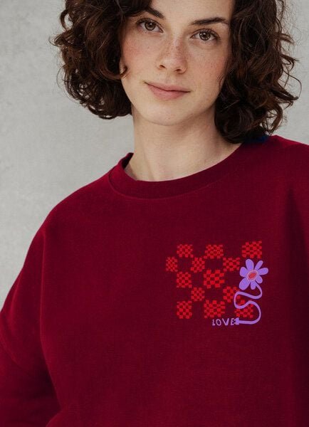 Kultgut Artdesign - Biofair- Pulloversweater im Boxistyle / Love is a Battery