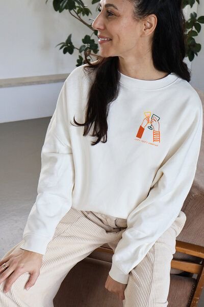 Kultgut Artdesign - Biofair- Kuscheliger Sweatpullover /Juicy meet Smoothie