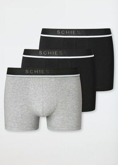 Schiesser 3er Pack Shorts Webbund Biobaumwolle 95/5