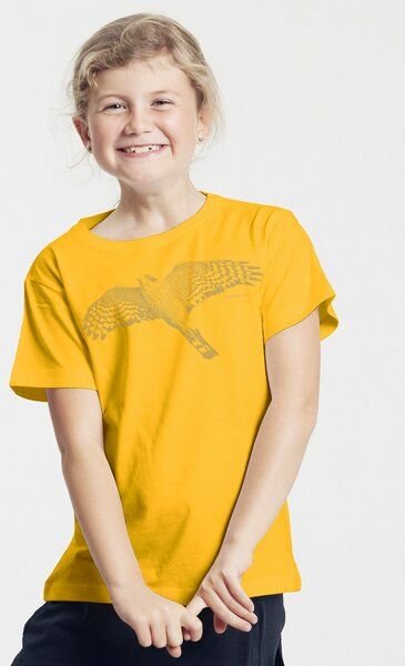Peaces.bio - handbedruckte Biomode Bio-Kinder T-Shirt Sperber