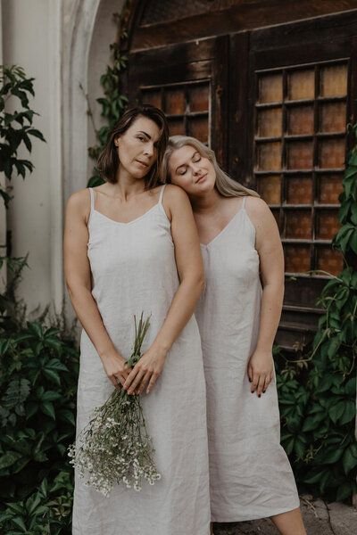 AmourLinen Leinen langes Kleid Jakarta