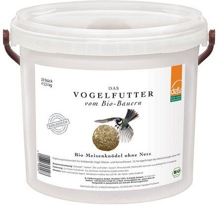defu Bio Vogelfutter Meisenknödel ohne Netz 25 Stück im Eimer