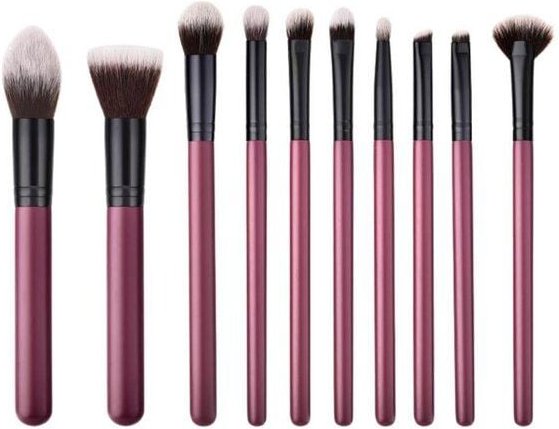 Hurtig Lane Veganes Make-up Pinsel Set - Lila Holz und Schwarz