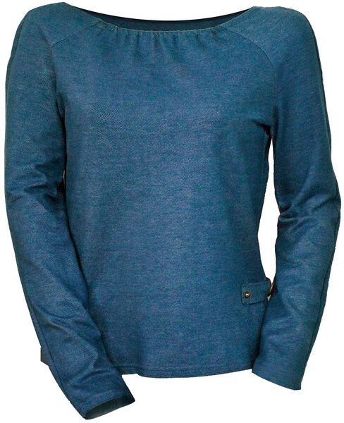 körber mode Raglanpullover Bio in Jeansoptik mit coolen Details