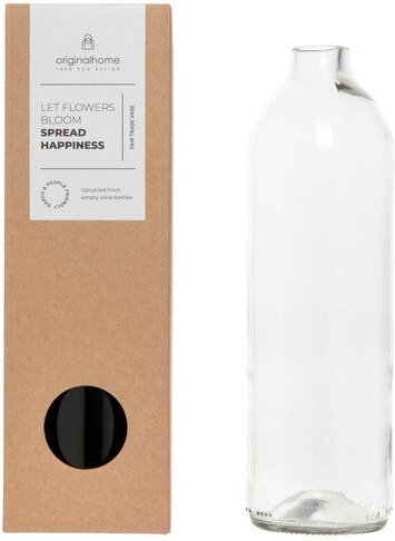 Originalhome Flaschenvase aus recycelten Weinflaschen,