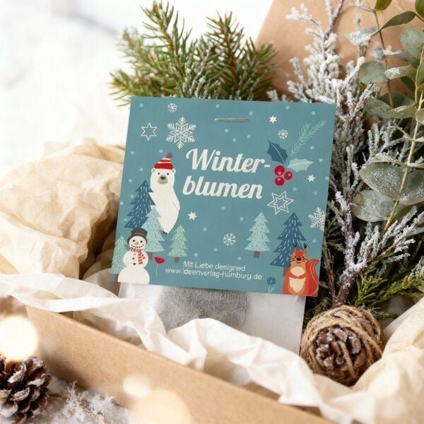 Ideenverlag Hamburg 10 „Winterblumen“ Samenbomben im Tütchen mit Kaltkeimer-Saatgut | Nachhaltiges Geschenk & Mitgebsel ...