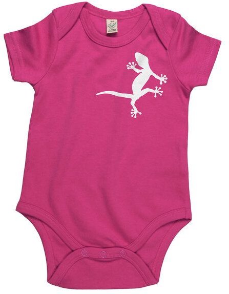 HANDGEDRUCKT "2 Geckos" Baby Body
